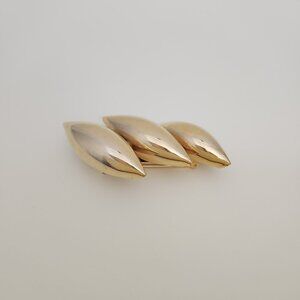 Vintage Brooch Pin Gold Tone Abstract 3D Evening Event Formal Chic Business